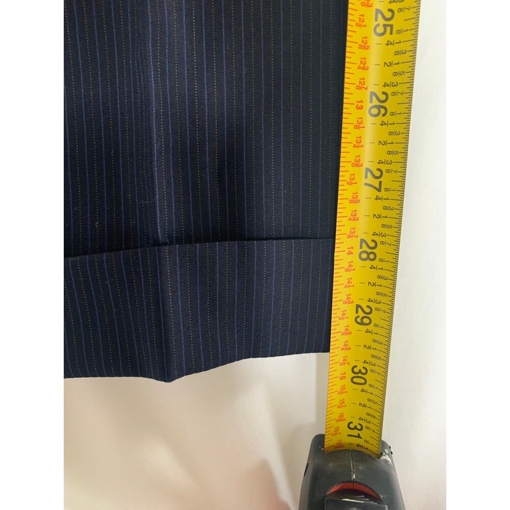 Hickey Freeman x Loro Piana 100% Worsted Wool Navy Pinstripe 2-Piece Suit 44L - Picture 12 of 16